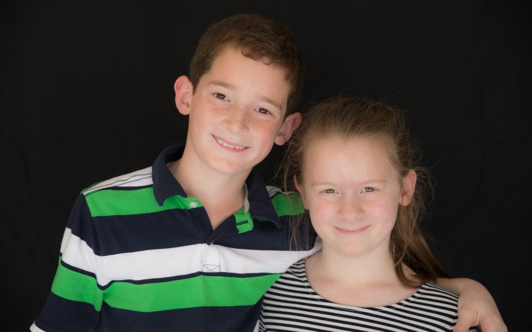 Fun Photoshoot With The Kids Using a Backdrop