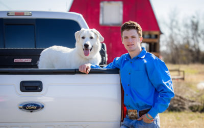 Conner, Dolly, an awesome pickup truck and a pig!