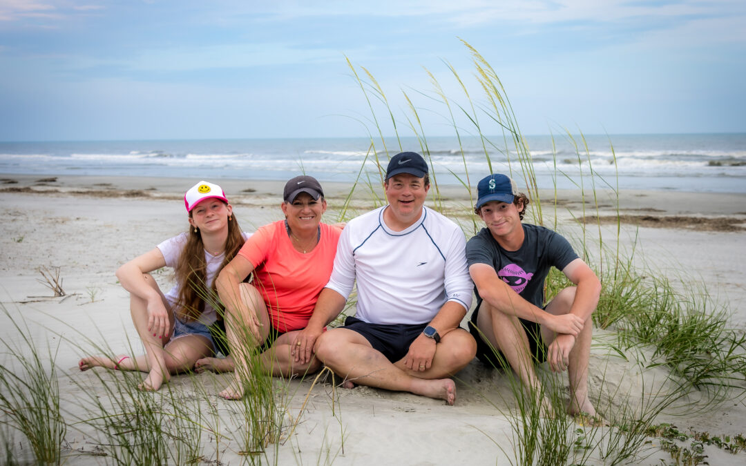 Capturing Memories:  Family Photos at the Beach with a Remote Trigger