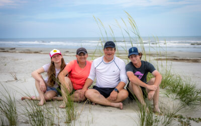 Capturing Memories:  Family Photos at the Beach with a Remote Trigger